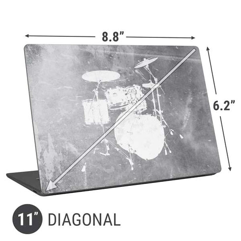 Faded Drumset Universal Laptop 11in (8.8 x 6.2in) Skin