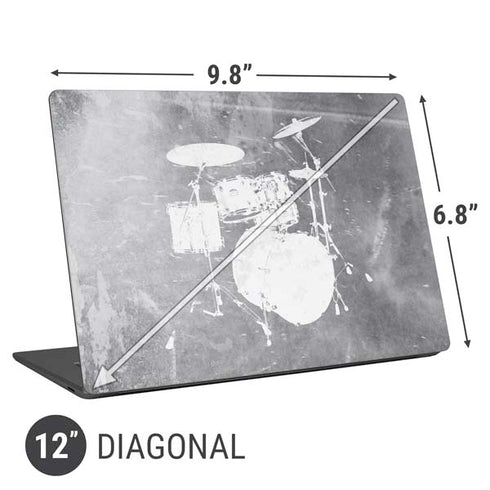 Faded Drumset Universal Laptop 12in (9.8 x 6.8in) Skin