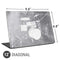 Faded Drumset Universal Laptop 12in (9.8 x 6.8in) Skin