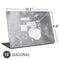 Faded Drumset Universal Laptop 15in (12.2 x 8.8in) Skin