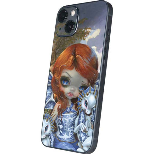 Fairy and Dragons with White and Blue Porcelain Wings by Jasmine Becket-Griffith iPhone 15 Skin