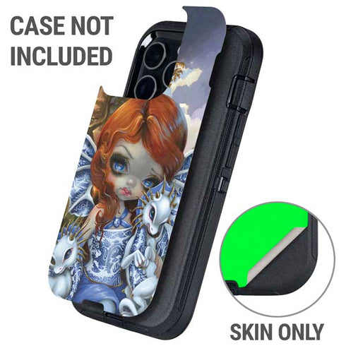 Fairy and Dragons with White and Blue Porcelain Wings by Jasmine Becket-Griffith Otterbox Defender iPhone Skin