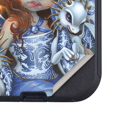 Fairy and Dragons with White and Blue Porcelain Wings by Jasmine Becket-Griffith Otterbox Defender iPhone Skin