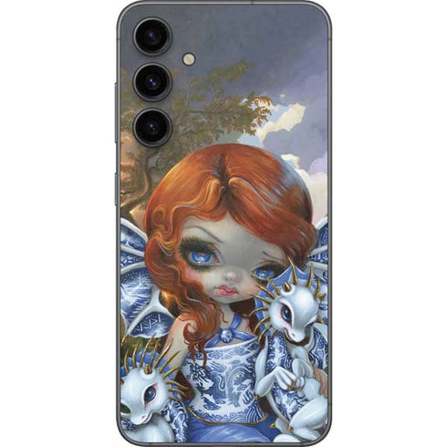 Fairy and Dragons with White and Blue Porcelain Wings by Jasmine Becket-Griffith Galaxy S23 FE Skin