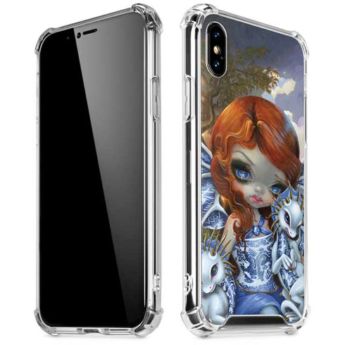 Fairy and Dragons with White and Blue Porcelain Wings by Jasmine Becket-Griffith iPhone XS Max Clear Case