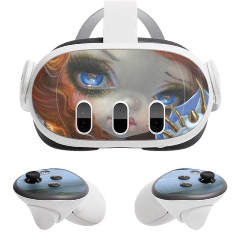 Fairy and Dragons with White and Blue Porcelain Wings by Jasmine Becket-Griffith Meta Quest 3 Skin