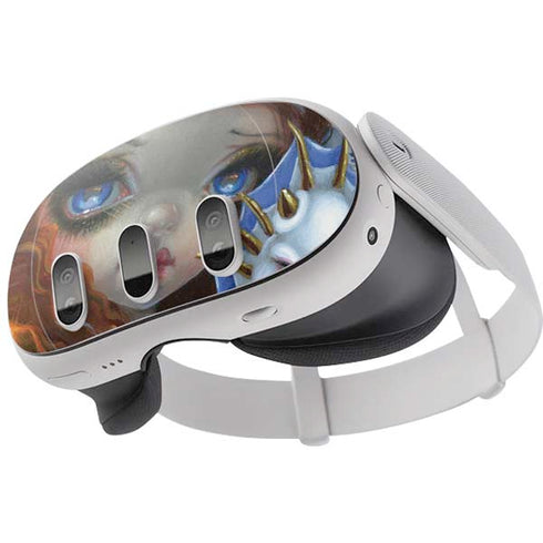 Fairy and Dragons with White and Blue Porcelain Wings by Jasmine Becket-Griffith Meta Quest 3 Skin