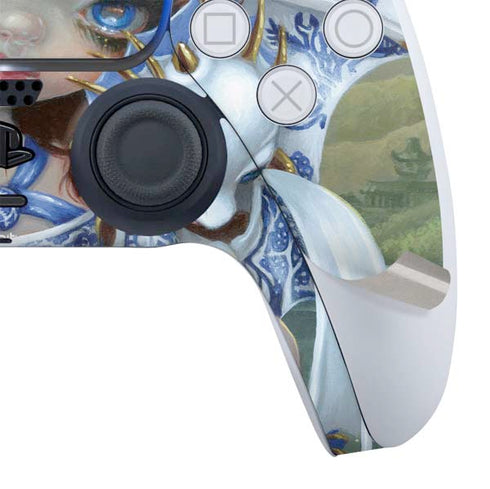 Fairy and Dragons with White and Blue Porcelain Wings by Jasmine Becket-Griffith PS5 Slim Digital Edition Bundle Skin
