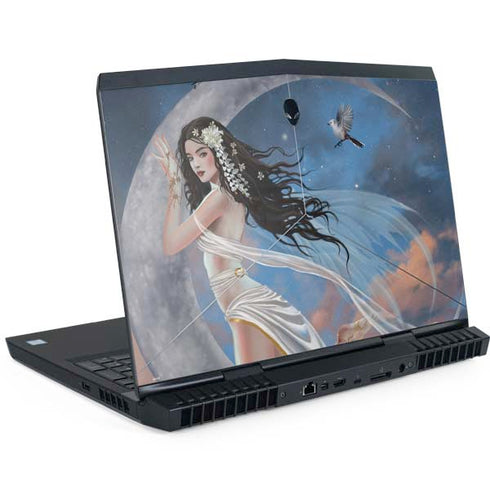 Fairy on Moon with Birds by Nene Thomas Dell Alienware Skin