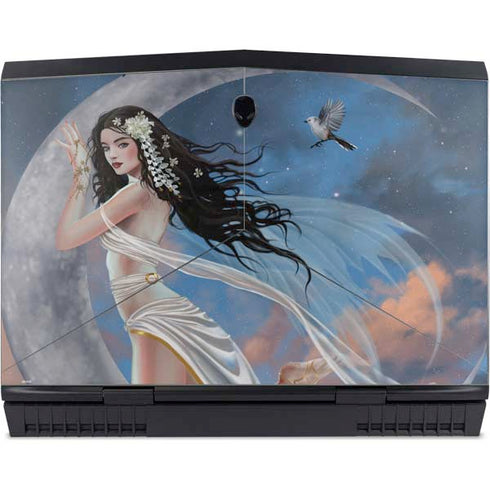 Fairy on Moon with Birds by Nene Thomas Dell Alienware Skin