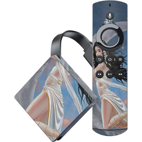 Fairy on Moon with Birds by Nene Thomas Amazon Fire TV Skin