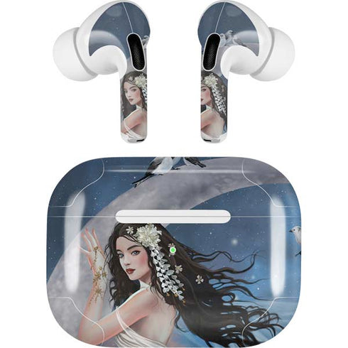 Fairy on Moon with Birds by Nene Thomas Apple AirPods Pro Skin