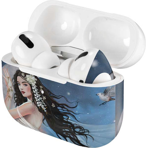 Fairy on Moon with Birds by Nene Thomas Apple AirPods Pro Skin