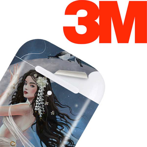 Fairy on Moon with Birds by Nene Thomas Apple AirPods Skin