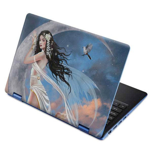 Fairy on Moon with Birds by Nene Thomas Aspire R11 11.6in Skin