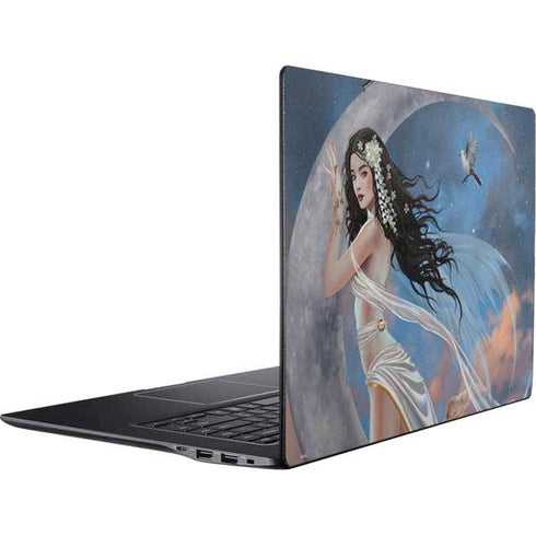 Fairy on Moon with Birds by Nene Thomas Ativ Book 9 (15.6in 2014) Skin