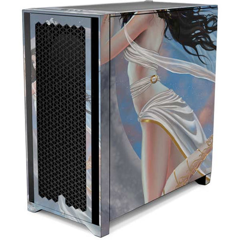 Fairy on Moon with Birds by Nene Thomas Corsair 4000D Tempered Glass Mid-Tower ATX Case Skin
