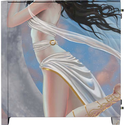 Fairy on Moon with Birds by Nene Thomas Corsair 4000D Tempered Glass Mid-Tower ATX Case Skin