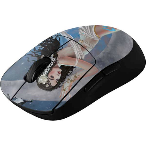 Fairy on Moon with Birds by Nene Thomas G Pro Wireless Gaming Mouse Skin