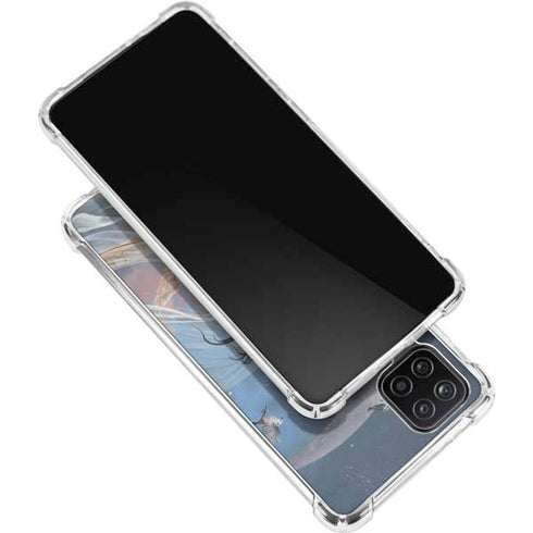 Fairy on Moon with Birds by Nene Thomas Galaxy A12 Clear Case