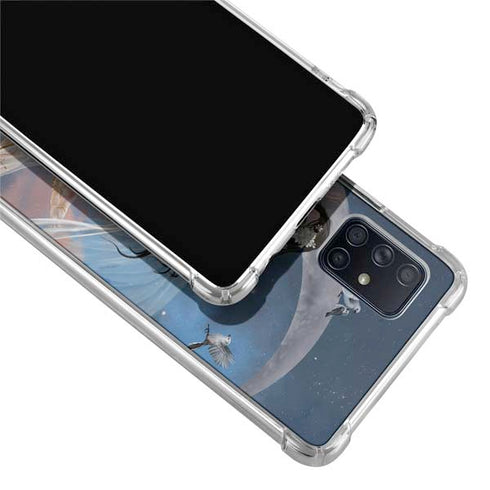 Fairy on Moon with Birds by Nene Thomas Galaxy A71 5G Clear Case