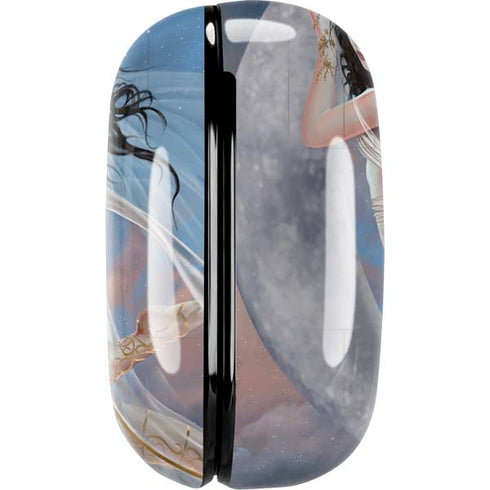 Fairy on Moon with Birds by Nene Thomas Galaxy Buds Live Skin