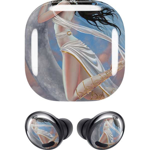 Fairy on Moon with Birds by Nene Thomas Galaxy Buds Pro Skin