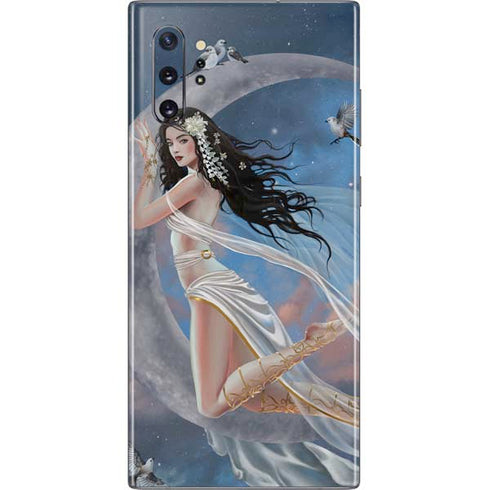 Fairy on Moon with Birds by Nene Thomas Galaxy Note 10 Plus Skin