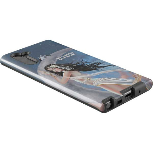 Fairy on Moon with Birds by Nene Thomas Galaxy Note 10 Pro Case