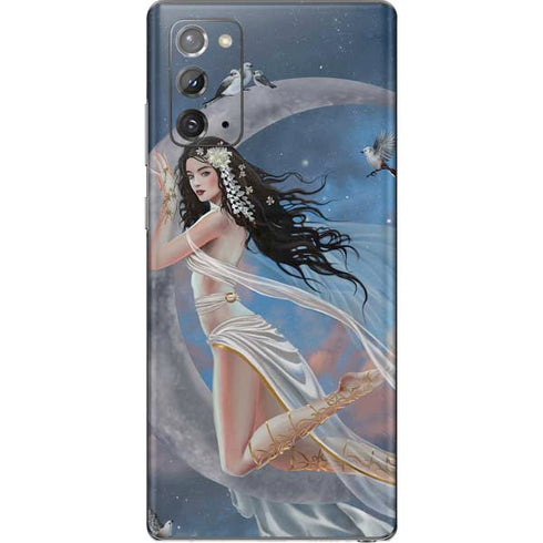 Fairy on Moon with Birds by Nene Thomas Galaxy Note20 5G Skin