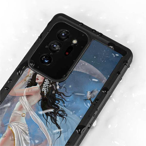 Fairy on Moon with Birds by Nene Thomas Galaxy Note20 Ultra 5G Waterproof Case