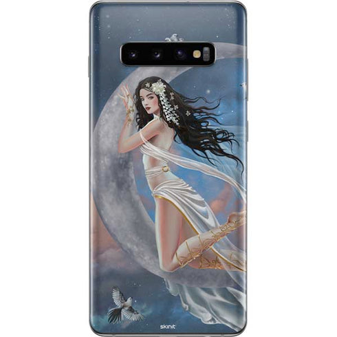 Fairy on Moon with Birds by Nene Thomas Galaxy S10 Plus Skin