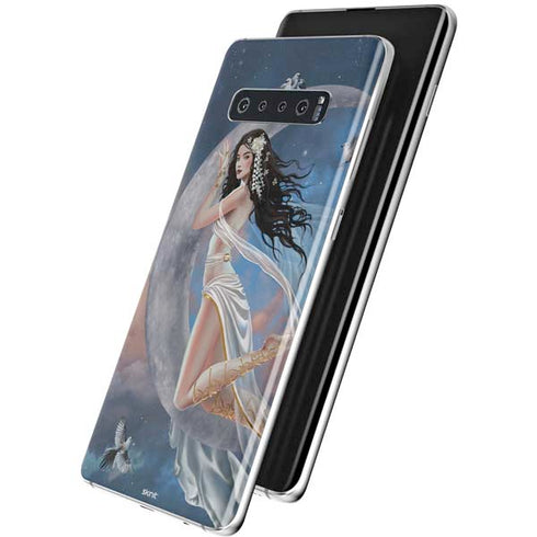 Fairy on Moon with Birds by Nene Thomas Galaxy S10 Skin
