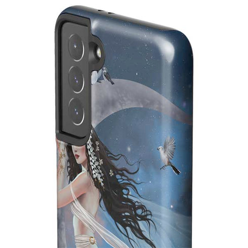 Fairy on Moon with Birds by Nene Thomas Galaxy S21 5G Pro Case