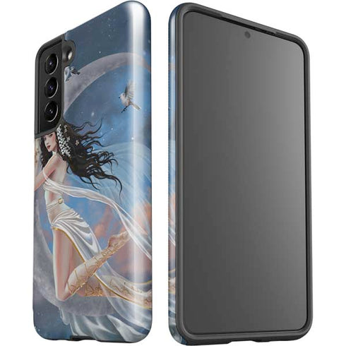 Fairy on Moon with Birds by Nene Thomas Galaxy S21 5G Pro Case