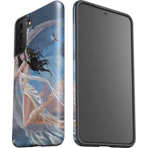 Fairy on Moon with Birds by Nene Thomas Galaxy S21 FE Pro Case