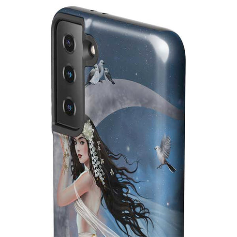 Fairy on Moon with Birds by Nene Thomas Galaxy S21 Plus 5G Pro Case