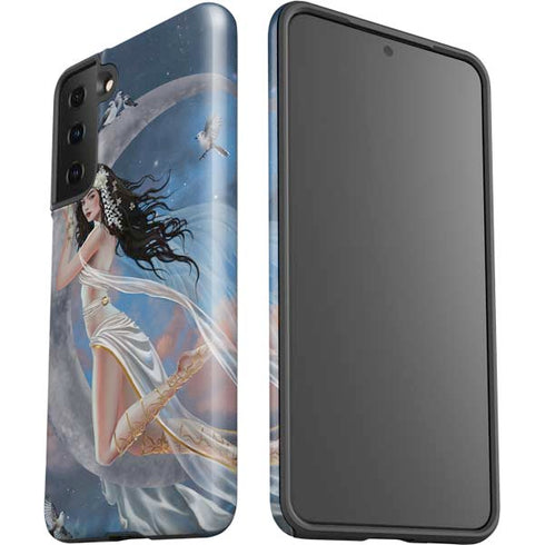 Fairy on Moon with Birds by Nene Thomas Galaxy S21 Plus 5G Pro Case