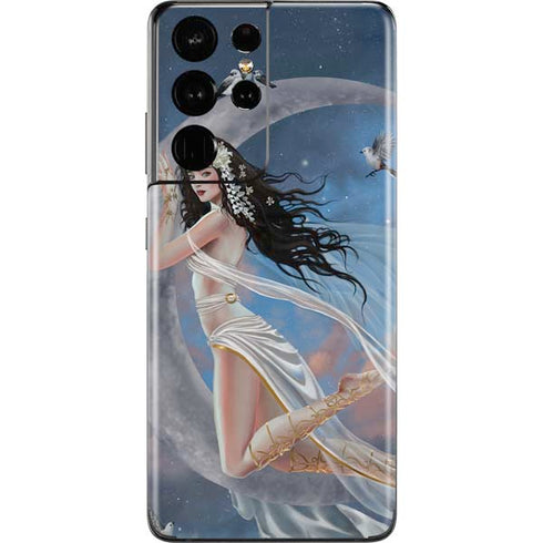 Fairy on Moon with Birds by Nene Thomas Galaxy S21 Ultra 5G Skin