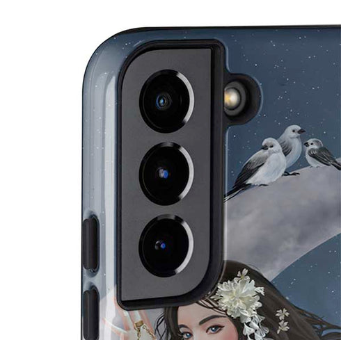 Fairy on Moon with Birds by Nene Thomas Galaxy S22 Pro Case