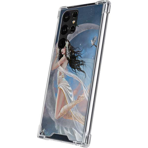 Fairy on Moon with Birds by Nene Thomas Galaxy S22 Ultra Clear Case