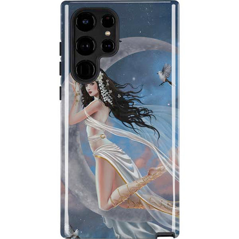 Fairy on Moon with Birds by Nene Thomas Galaxy S22 Ultra Pro Case