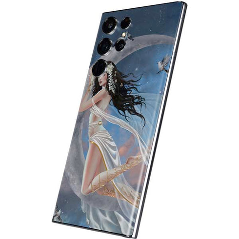 Fairy on Moon with Birds by Nene Thomas Galaxy S22 Ultra Skin