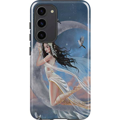 Fairy on Moon with Birds by Nene Thomas Galaxy S23 Plus Pro Case