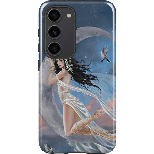 Fairy on Moon with Birds by Nene Thomas Galaxy S23 Pro Case
