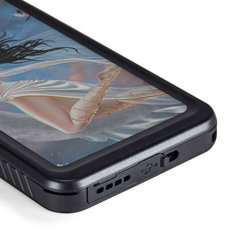Fairy on Moon with Birds by Nene Thomas Galaxy S23 Waterproof Case