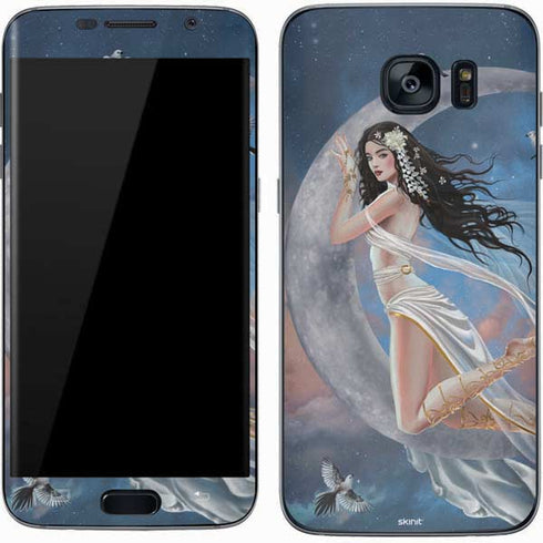 Fairy on Moon with Birds by Nene Thomas Galaxy S7 Skin
