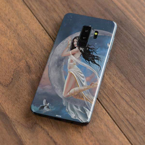 Fairy on Moon with Birds by Nene Thomas Galaxy S9 Plus Skin