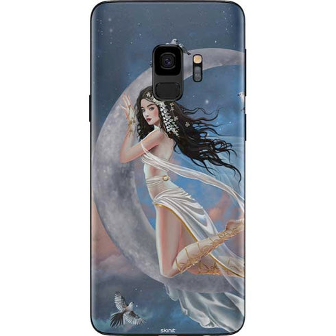 Fairy on Moon with Birds by Nene Thomas Galaxy S9 Skin