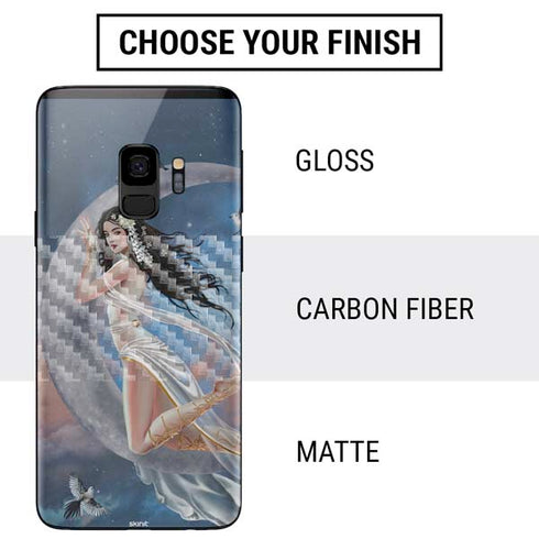 Fairy on Moon with Birds by Nene Thomas Galaxy S9 Skin